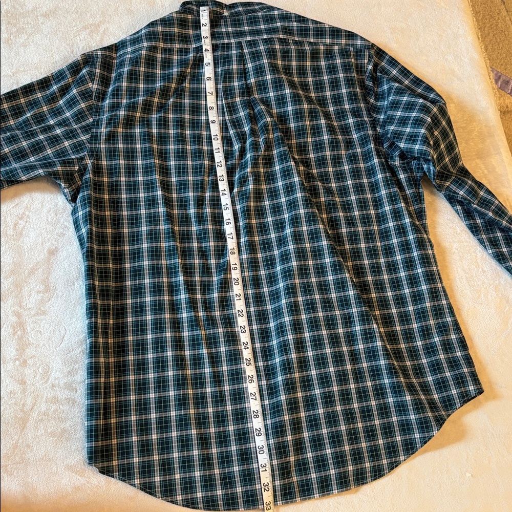 Ralph Lauren “Custom Fit” Blue Plaid Button Down Mens Shirt Size XL NWT New - Picture 8 of 15
